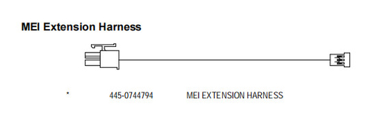 Запчасти для банкоматов NCR 445-0744794 MEI EXTENSION harness